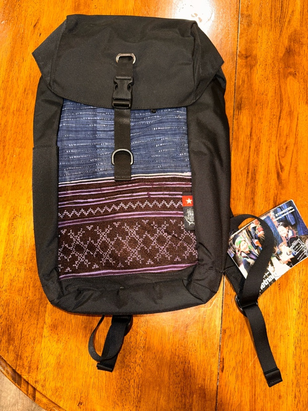 Ethnotek beautiful Black & Purple Backpack